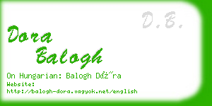 dora balogh business card